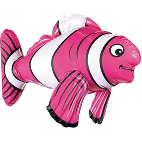 Amscan Strip Fish Inflatable Pink/White/Black (One Size)