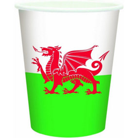 Amscan Welsh Flag Party Cup White/Green/Red (One Size)