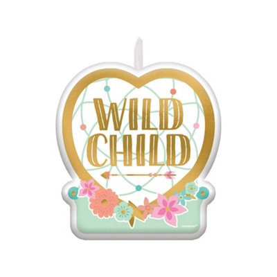 Amscan Wild Child Boho Birthday Candle Multicoloured (One Size)