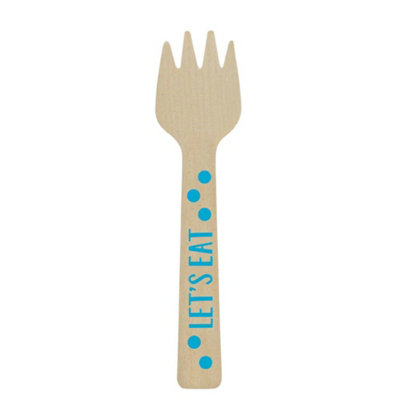 Amscan Wooden Disposable Forks (Pack of 12) Blue/Cream (One Size) Price Comparisons | Compare The Build