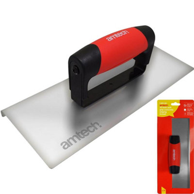 Amtech 10" Cement Concrete Step Curved Edger Edging Soft Grip Trowel Tool