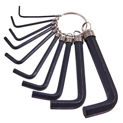 Amtech 10 Piece hex key set and keyring - I8750C
