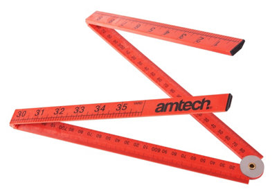 Amtech 100cm Folding plastic rule - P5185