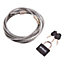 Amtech 300cm (120") x 4mm security cable with padlock - T1695