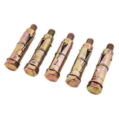 Amtech 5 Piece M10 x 70mm expansion bolts - S5935