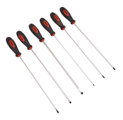 Amtech 6 Piece long reach screwdriver set L0725 DIY at B&Q