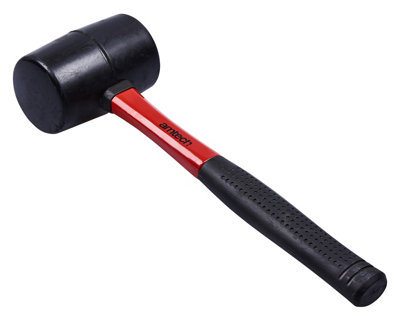 Amtech A1580 16oz (450g) Black rubber mallet with fibreglass shaft