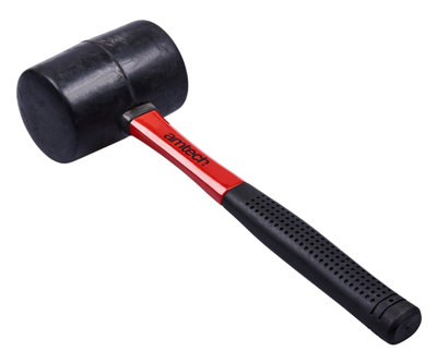 Amtech A1585 32oz (900g) Black rubber mallet with fibreglass shaft
