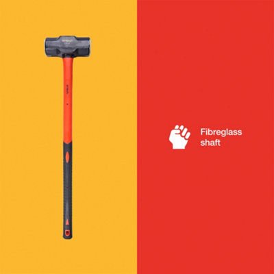 Amtech A2160 4.5kg (10lb) Sledge hammer with long fibreglass shaft - 3