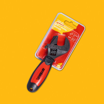 Amtech C1680B 2-in-1 Stubby pipe wrench/adjustable wrench