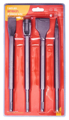 Amtech E0640 4 Piece SDS chisel set