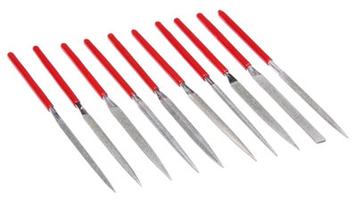 Amtech E1870 10 Piece diamond needle file set
