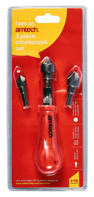 Amtech F0815 3 piece countersink set
