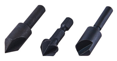 Amtech F0820 3 piece countersink bit set