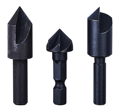 Amtech F0820 3 piece countersink bit set
