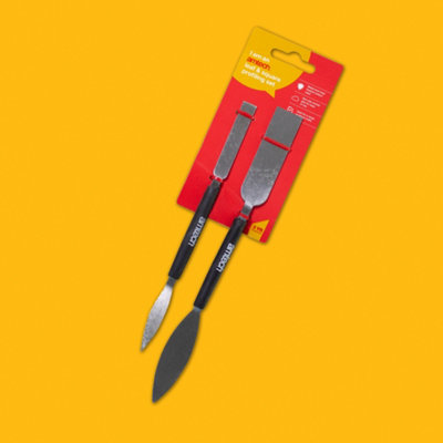 Amtech G1855 Leaf and Square Profiling Tool Set, Triangular and Square blades, Plasterers Trowel, Small Tool, Double-ended 2-Piece