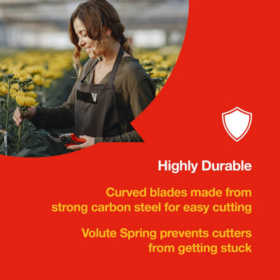 Amtech Garden Secateurs - Heavy Duty Pruning Scissors, Sharp Steel ...
