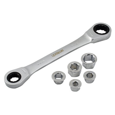 Amtech I1045 6 Piece metric go-through 72T CRV ratchet spanner set