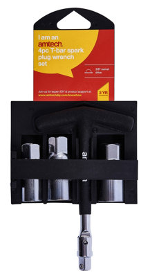 Amtech I3665 4 Piece T-bar spark plug wrench set