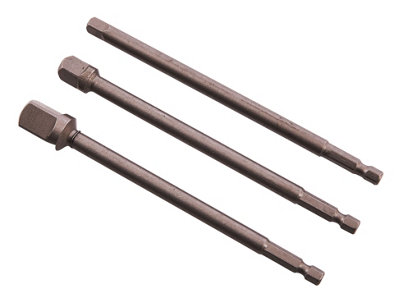 Amtech I5705 3 Piece 150mm 1/4" Hex Extension Adapter Set, Socket Driver set, 1/4", 3/8" and 1/2", For Impact Driver