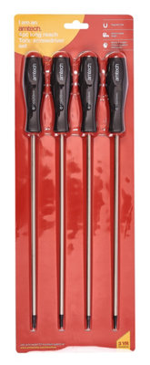 Amtech L0528 4 Piece long reach Torx screwdriver set