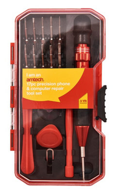 Amtech L0532 17 Piece precision phone and computer repair tool set