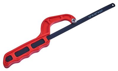 Amtech M0945 Mini Hacksaw with ABS Plastic Handle - Designed for One-Handed Operation, Compatible with 12'' Blades