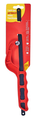 Amtech M0945 Mini Hacksaw with ABS Plastic Handle - Designed for One-Handed Operation, Compatible with 12'' Blades