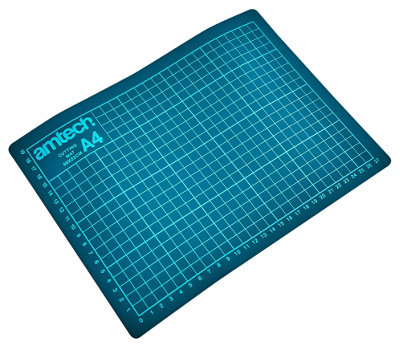 Amtech S0540 A4 Cutting mat is 30cm x 22cm in size and non-slip surface with marking guides