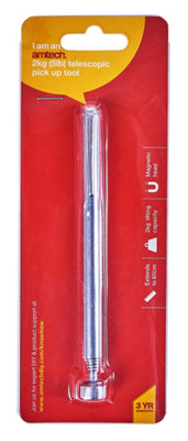 Amtech S2255 Telescopic magnetic pick up tool - 2kg (5lb) lift capacity