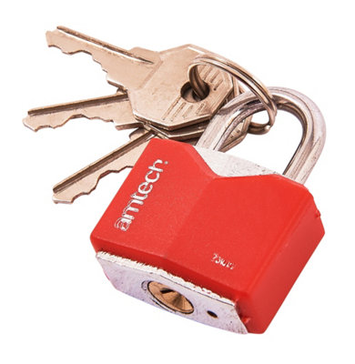 Amtech T0702 25mm Rhombic chrome plated iron padlock