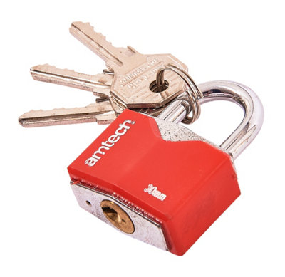 Amtech T0703 30mm Rhombic chrome plated iron padlock