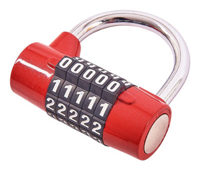 Amtech T1144 5 Digit zinc combination padlock