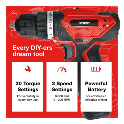 Amtech V6605 12V 2Ah Li-ion Cordless Impact Driver