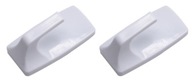 Amtech W8302 2 Piece rectangular, removable self-adhesive hook set (3cm x 6.5cm)