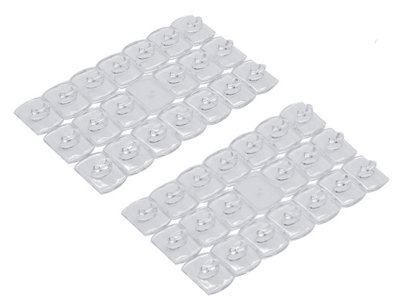 Amtech W8309 40 piece transparent, self-adhesive hook set