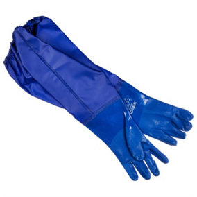 Amtech XL (Size 10) Long PVC pond and drain gloves - N2415