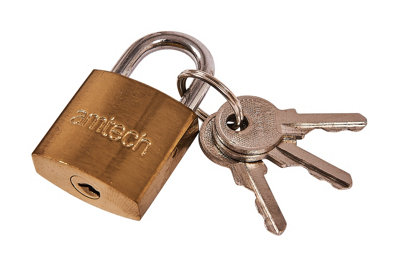 Amtech XXSEL25 25mm Padlock supplied with 3 Keys