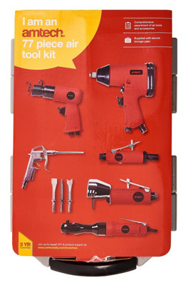 Amtech Y2430 Air Tool Kit (77 Pieces)