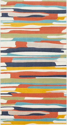 ANAIS Scandi Modern Coral Area Rug 80 x 150 cm