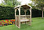 Anastasia 2 Seat Garden Arbour, Wooden Garden Bench Seat with Trellis - L90 x W135 x H190 cm - Minimal Assembly Required