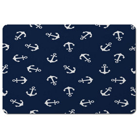 Anchors on Navy Background (Placemat) / Default Title