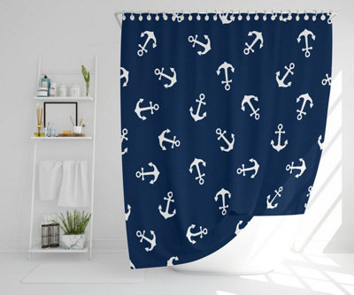 Anchors on Navy Background (Shower Curtain) / Default Title Price Comparisons | Compare The Build