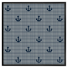 Anchors on rope pattern (Picutre Frame) / 12x12" / Brown