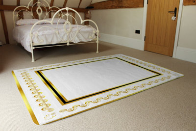Ancient Egyptian Gold Border Special Soft Home Rug