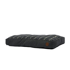 Ancol Black and Grey Tartan Dog Mattress Soft Comfortable Machine Washable Pet Puppy Bed 75x60cm