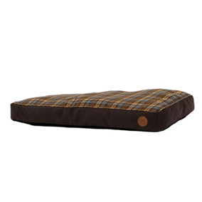 Ancol Brown and Blue Tartan Dog Mattress Soft Comfortable Machine Washable Pet Puppy Bed 100x70cm