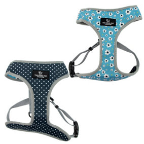 Ancol Daisy Polka Dot Reversible Dog Harness Soft Breathable Secure Fit Lightweight Pet Puppy Lead Medium