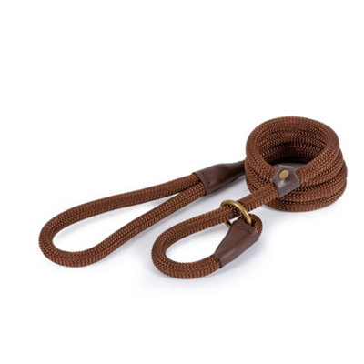Ancol Nylon Cord Deluxe Brown 1.5mx12mm