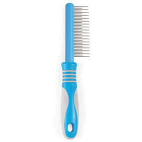 Ancol Ergo Moulting Dog Comb, BLUE AND GREY